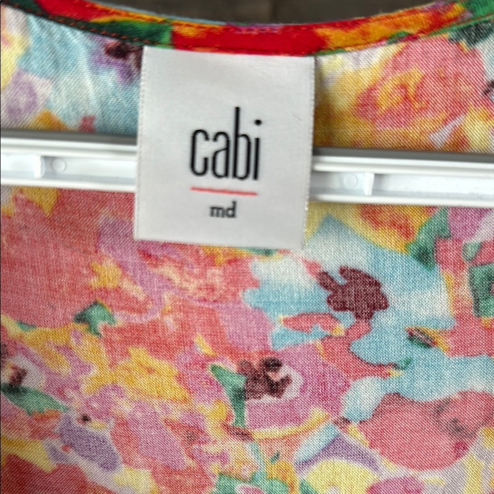 CAbi Multicolor Floral Racerback Tank - Picture 2 of 3
